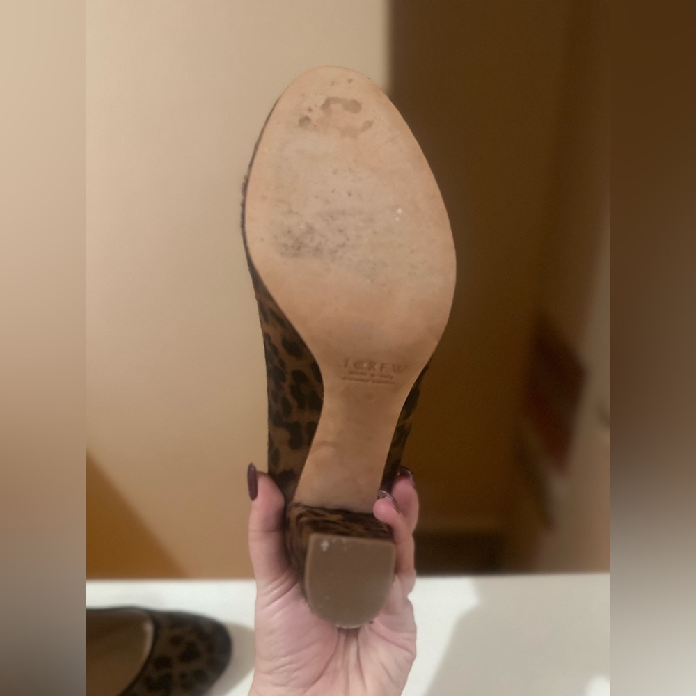 J. Crew Leopard Etta Heels - J Crew Collection - Chocolate brown/black 10 - Picture 8 of 10